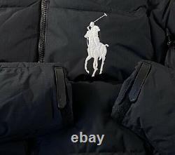 Polo Ralph Lauren Tyrol Big Pony Hooded Down Fill Puffer Jacket Black NWT Mens M