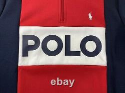 Polo Ralph Lauren USA Spell Out Colorblock Double Knit 1/4 Zip Tracksuit Mens M
