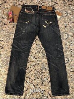 Polo Ralph Lauren Varick Serape Southwestern Distress Jeans $398 Sportsman NEW