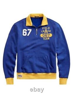 Polo Ralph Lauren Vintage Logo 67 Fleece Sweater Jacket Stadium Sportsman NEW