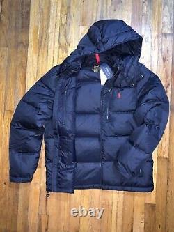 Polo Ralph Lauren Water Repellent Down Puffer Jacket Hooded Navy Men's Sizes