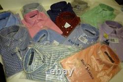 Polo Ralph Lauren Whole Sales Lot Men Bottom Down Shirt New 10 Item