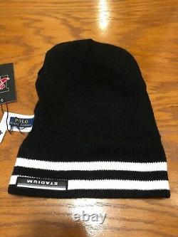 Polo Ralph Lauren Winter Stadium Rl67 Wool-blend Hat Skully Beanie Pom-pom Cap