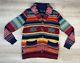 Polo Ralph Lauren Women's Multicolor Southwestern Aztec Shawl Cardigan Sweater