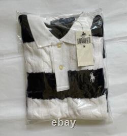 Polo Ralph Lauren Women's Striped Cable-Knit Polo Shirt M