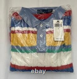 Polo Ralph Lauren Women's Striped Cable Long-Sleeve Polo Shirt