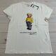 Polo Ralph Lauren Womens T-shirt White L Sweater Polo Bear Graphic Short Sleeve