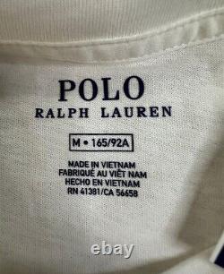 Polo Ralph Lauren Womens T-Shirt White L Sweater Polo Bear Graphic Short Sleeve