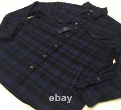 Polo Ralph Lauren Wool Blend Plaid Checks Work Ranch Barn Shirt Jacket Overshirt