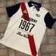 Polo Ralph Lauren White/blue Classic Fit Graphic Polo Size Medium New