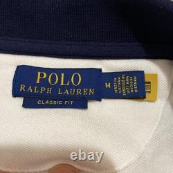 Polo Ralph Lauren white/blue Classic Fit Graphic Polo Size medium New