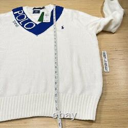 Polo Ralph Lauren x Wimbledon Collection Mens Tennis Sweater White XL $198