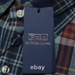 Polo by Ralph Lauren NWT Casual Button Down Shirt Size L in Blue/Multi Plaid