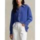 Polo By Ralph Lauren Royal Navy Silk Oversized Mulberry Shirt Women's M New