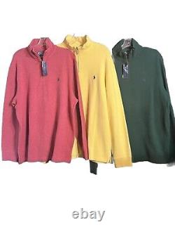 Polo by ralph lauren classic long sleeve shirt lot all size XL half zipper