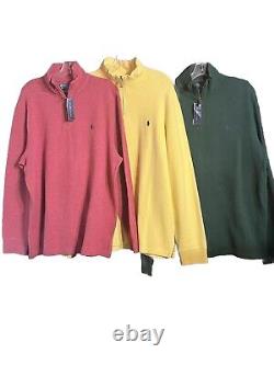 Polo by ralph lauren classic long sleeve shirt lot all size XL half zipper