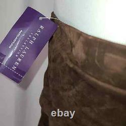 RALPH LAUREN COLLECTION Fall'07 Suede Leather Strapless Top PURPLE LABEL NWT