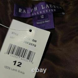 RALPH LAUREN COLLECTION Fall'07 Suede Leather Strapless Top PURPLE LABEL NWT