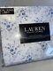 Ralph Lauren Country Blue Floral Cal King Sheet Set 4 Pc White New S45
