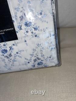 RALPH LAUREN COUNTRY BLUE FLORAL CAL KING SHEET SET 4 PC White NEW S45