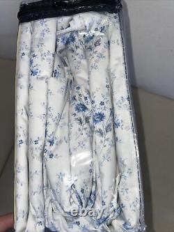 RALPH LAUREN COUNTRY BLUE FLORAL CAL KING SHEET SET 4 PC White NEW S45