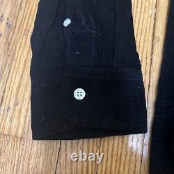 RALPH LAUREN Classic Fit Corduroy Shirt Black Size M Orig. $125 NWT