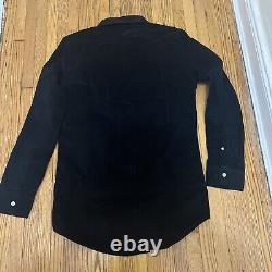 RALPH LAUREN Classic Fit Corduroy Shirt Black Size M Orig. $125 NWT