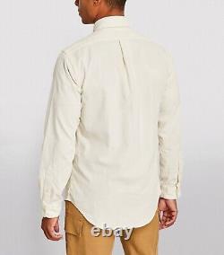 RALPH LAUREN Classic Fit Corduroy Shirt Cream Size L Orig. $125 NWT