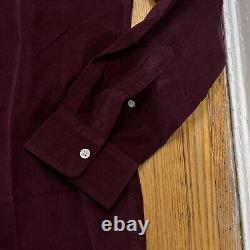 RALPH LAUREN Classic Fit Corduroy Shirt Red Size L Orig. $125 NWT