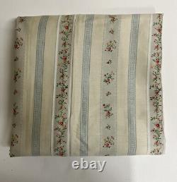 RALPH LAUREN HOME JULIANNE ROSE FLORAL STRIPE FLAT SHEET Queen New