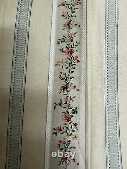 RALPH LAUREN HOME JULIANNE ROSE FLORAL STRIPE FLAT SHEET Queen New