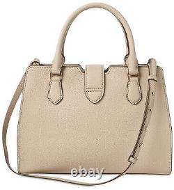 RALPH LAUREN Kenton City Satchel Pebble Leather Crossbody Alpaca $258