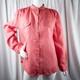 Ralph Lauren New Pink Water Melon Peach Solid Women Linen Shirt Size Xl