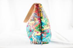RALPH LAUREN New Turquoise Yellow Floral Paisley Women Satchel Handbag