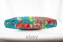 RALPH LAUREN New Turquoise Yellow Floral Paisley Women Satchel Handbag