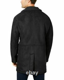 RALPH LAUREN POLO Mens Black WARM Shearling Long Jacket Coat 38 Regular NEW