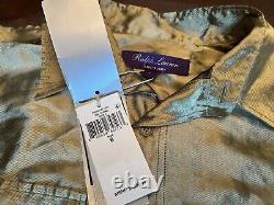 RALPH LAUREN PURPLE LABLE Metallic Organza Utility Shirt RETAIL $1,890