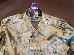 RALPH LAUREN PURPLE LABLE Metallic Organza Utility Shirt RETAIL $1,890