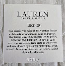 RALPH LAUREN RLL Witley Leather Medium Embossed Logo Crossbody Bag BLACK NWT