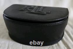 RALPH LAUREN RLL Witley Leather Medium Embossed Logo Crossbody Bag BLACK NWT