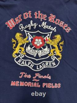 RARE HTF Ralph Lauren Polo Rare WAR OF THE ROSES Rugby Match XL NWT Navy Blue