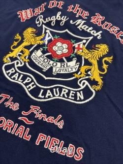 RARE HTF Ralph Lauren Polo Rare WAR OF THE ROSES Rugby Match XL NWT Navy Blue