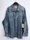 Rare New Polo Ralph Lauren Men's 3xb Distressed Denim Western Shirt Pearl Snap
