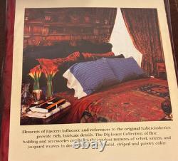 RARE Ralph Lauren DIGNITARY RED Standard Pillowcases (2) Italy Cotton NEW NOS