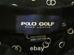 RARE! Vintage Polo Golf Ralph Lauren Rings Shirt Size XL Black White NWOT