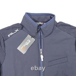 RLX Ralph Lauren Golf Navy Blue New England Prep Full Zip Jacket Men's Size S