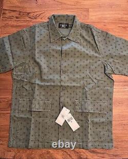 RRL Double RL Ralph Lauren Military Inspired Print Camp Shirt M