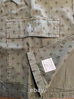 RRL Double RL Ralph Lauren Military Inspired Print Camp Shirt M