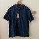 Rrl Ralph Lauren All Over Indigo Print Vacation Ranch Short Sleeve Shirt L New