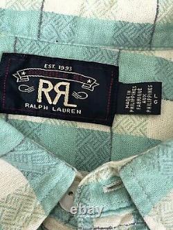 RRL Ralph Lauren 1930s Inspired Cotton Plaid Workshirt-MEN- L